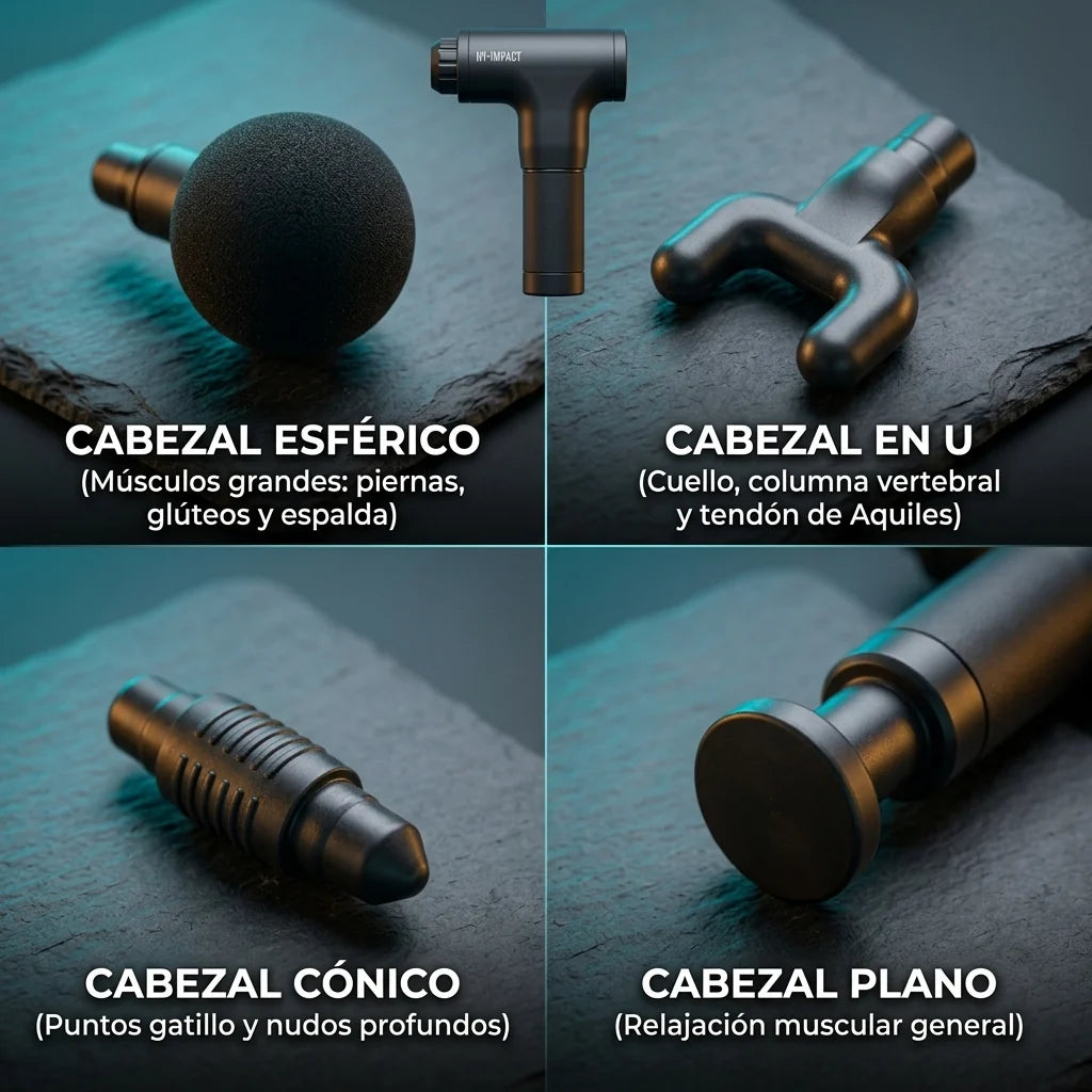 Guía de cabezales HY-IMPACT: esférico, en U, cónico y plano